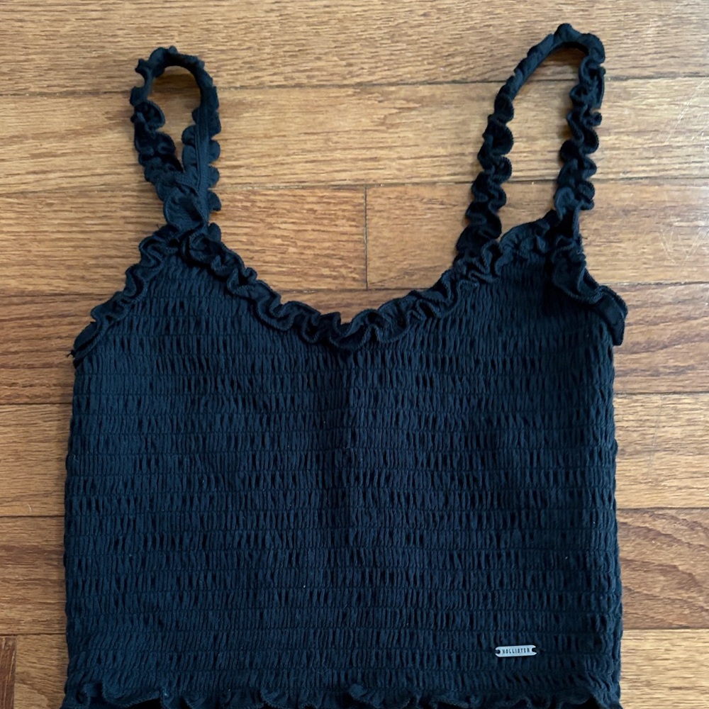 Hollister Black Ruffle Strap Camisole